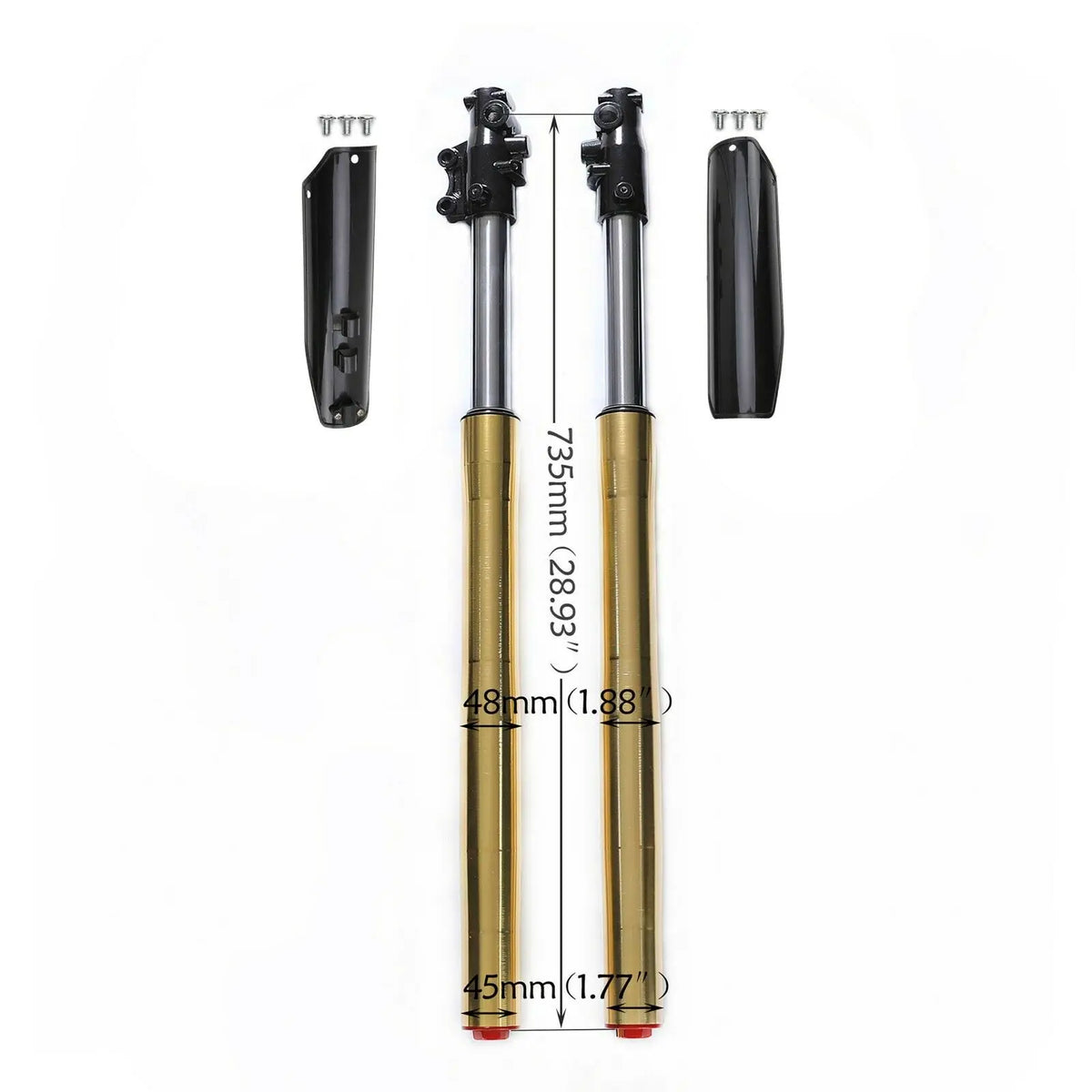 29" Front Suspension Forks w/ 45/48mm Triple Tree Clamp | Fits Tuttio, Yozma, Heybike & X1 Spark